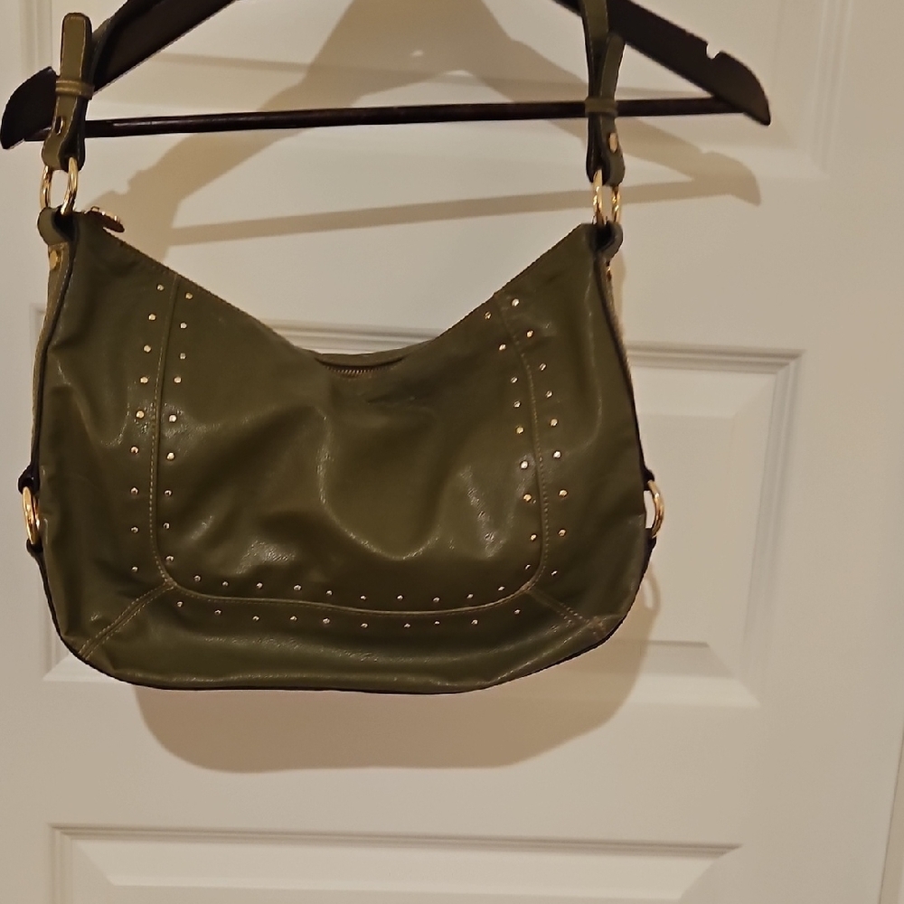 LOW $4.99 SHIPPING. Olive Green Studded Women's Bag BY DANA BUCHMAN